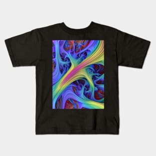 Tundara IV. Psychedelic Purple Abstract Art Kids T-Shirt